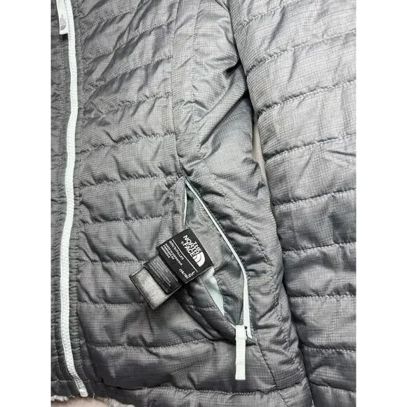 Reversible North Face Girls L 14/16 Quilted Fleece Jacket